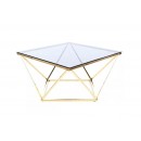 Стол журнальный SIGNAL SILVER A дымчатый/золотой, 80/80